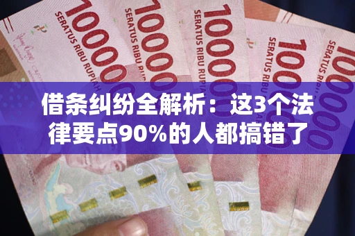 北京借条纠纷全解析：这3个法律要点90%的人都搞错了